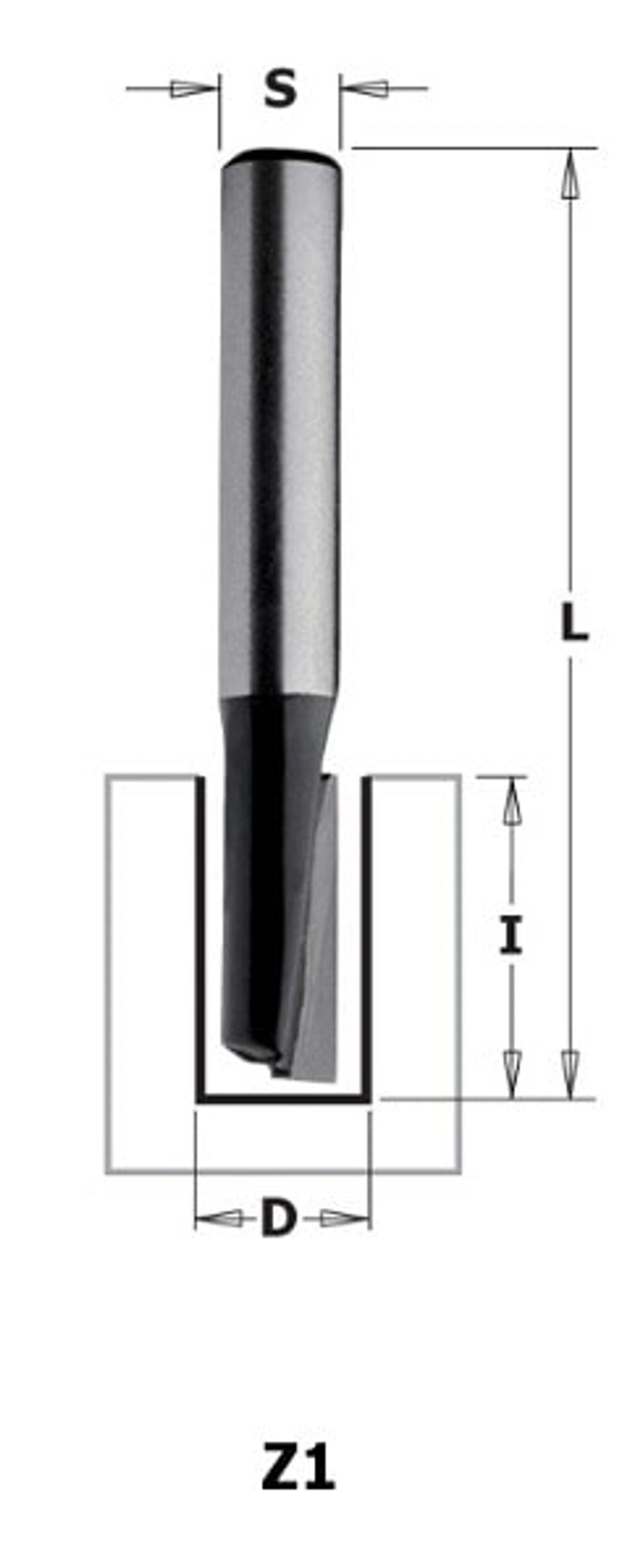 Overfræsebor HM 3x 8/51 K8 C