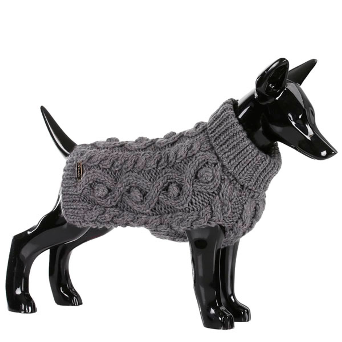 Paikka håndlavet hundesweater grå-30 cm