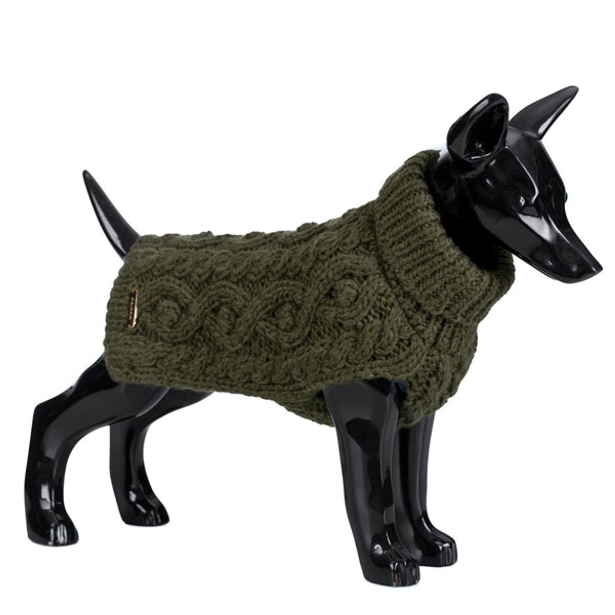 Paikka håndlavet hundesweater grøn-30 cm