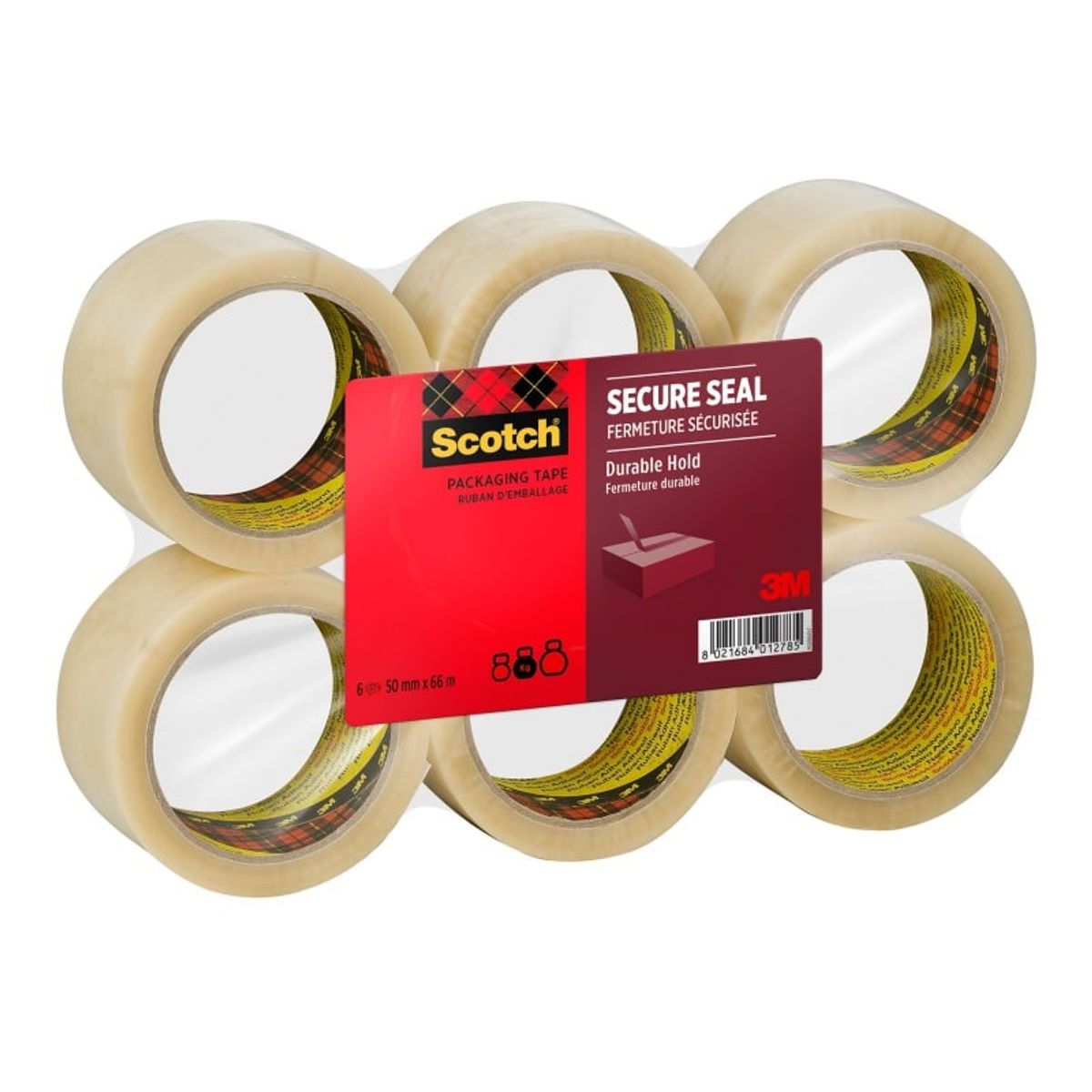 Pakketape SCOTCH Secure Seal 50mm 66m transparent.