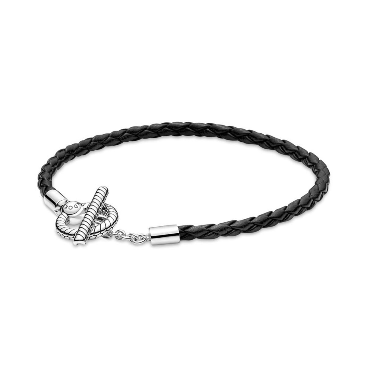 Pandora - Moments læderarmbånd med "T"lås - 591675C