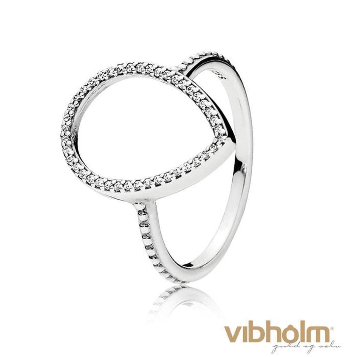 Pandora - Teardrop Silhouette Ring sterlingsølv 196253CZ