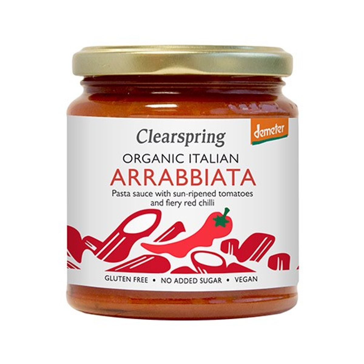 Pasta sauce Arrabbiata Økologisk - 300 gram - Clearspring