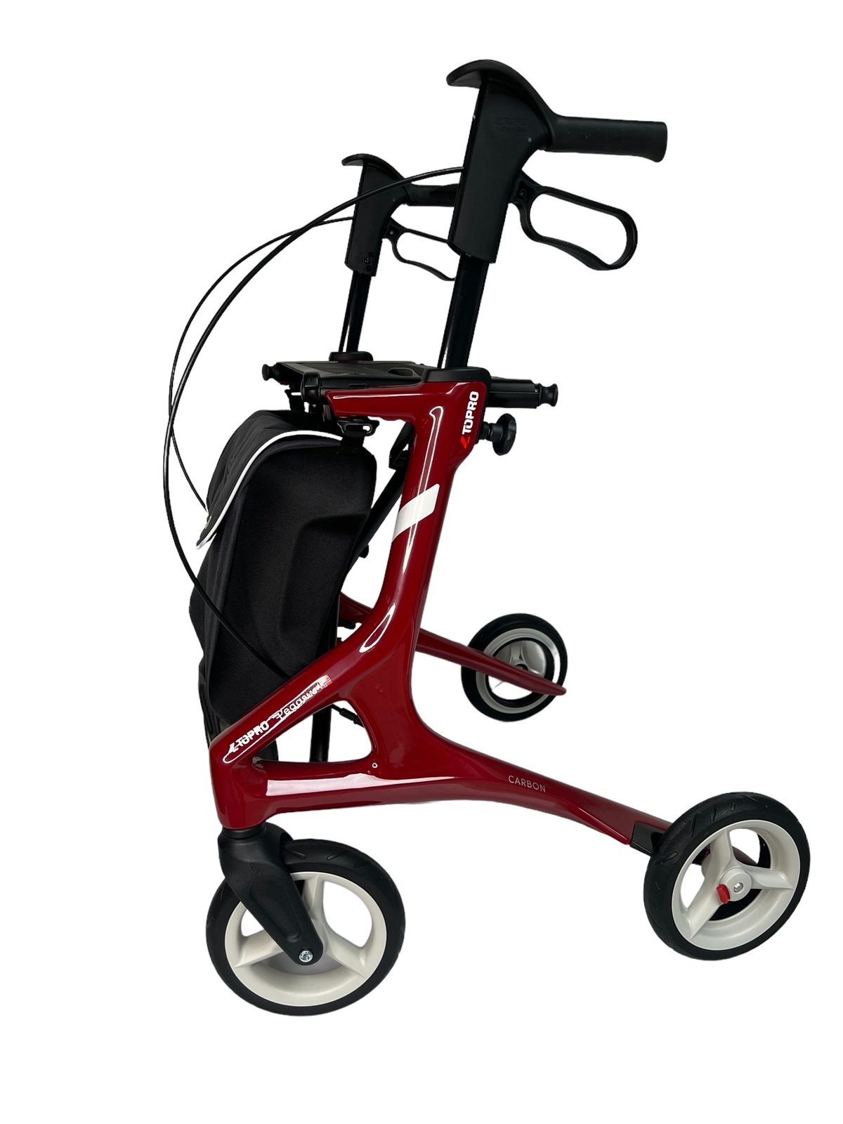 PEGASUS Kulfiber rollator- Ultra let, luksuriøs & skandinavisk design. Vejer kun 6,6 kg