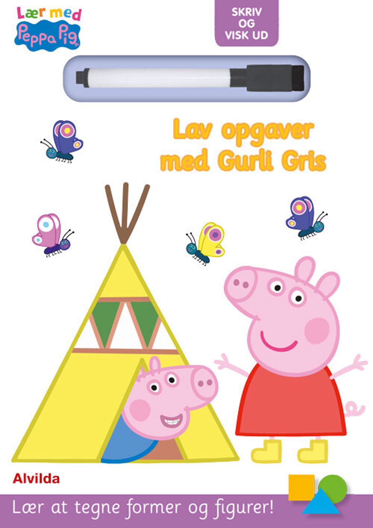 Peppa Pig - Lær Opgaver Med Gurli Gris - Skriv Og Visk Ud - Diverse - Bog