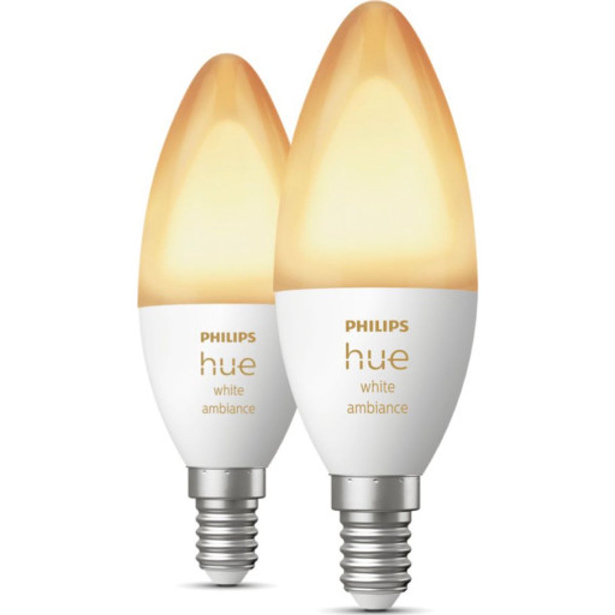 Philips Hue White Ambiance E14 kertepære, 2-pak