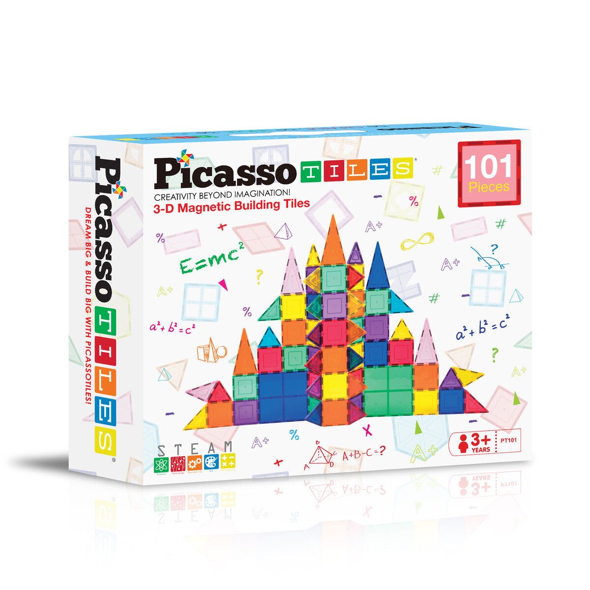 Picasso Tiles 3-D Magnetic Tiles set 101 Dele - Magnetic Tiles - Legekammeraten.dk