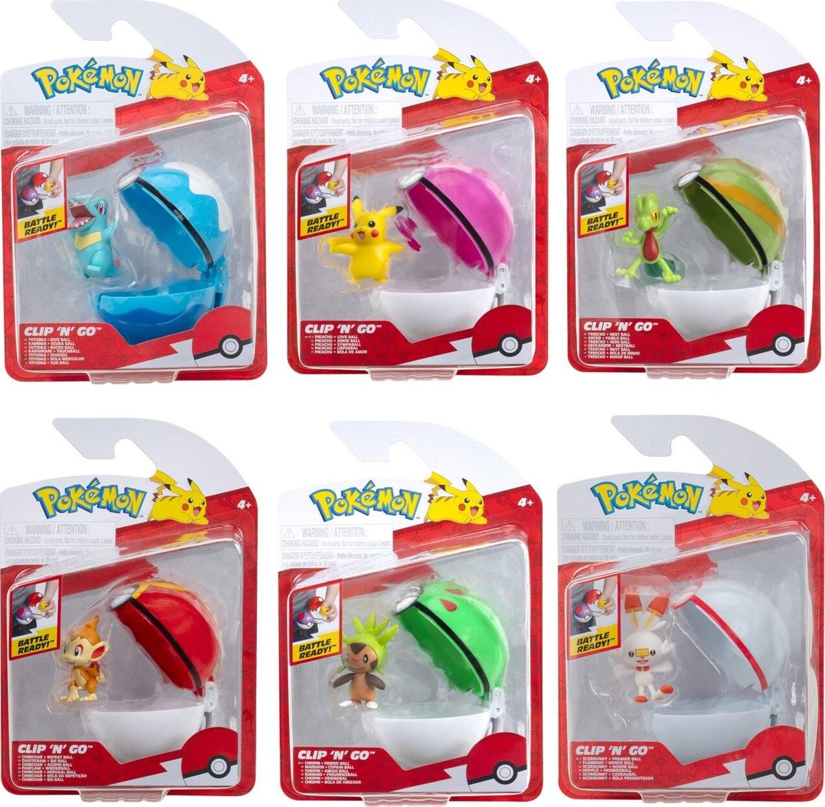 Pokemon - Clip N Go - Assorteret