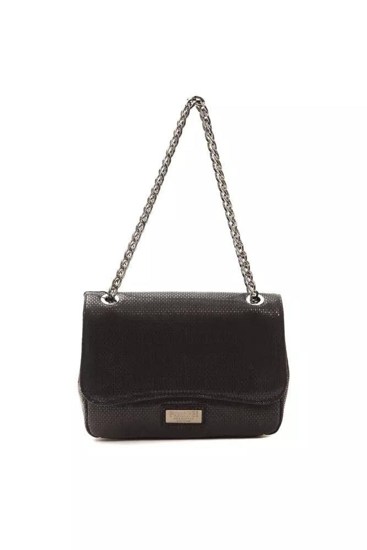 Pompei Donatella Black Leather Dame Crossbody