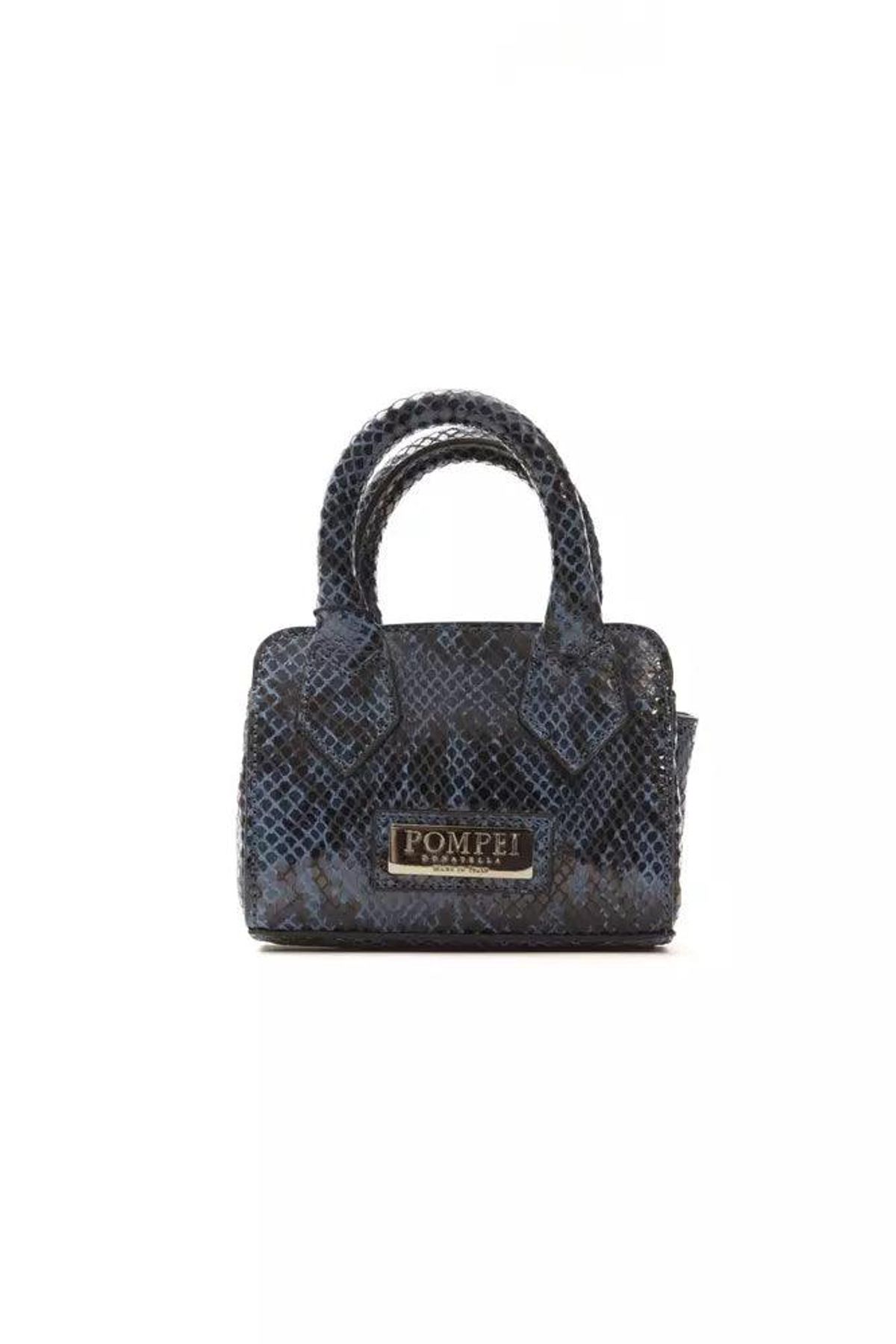 Pompei Donatella Blue Leather Dame Handbag