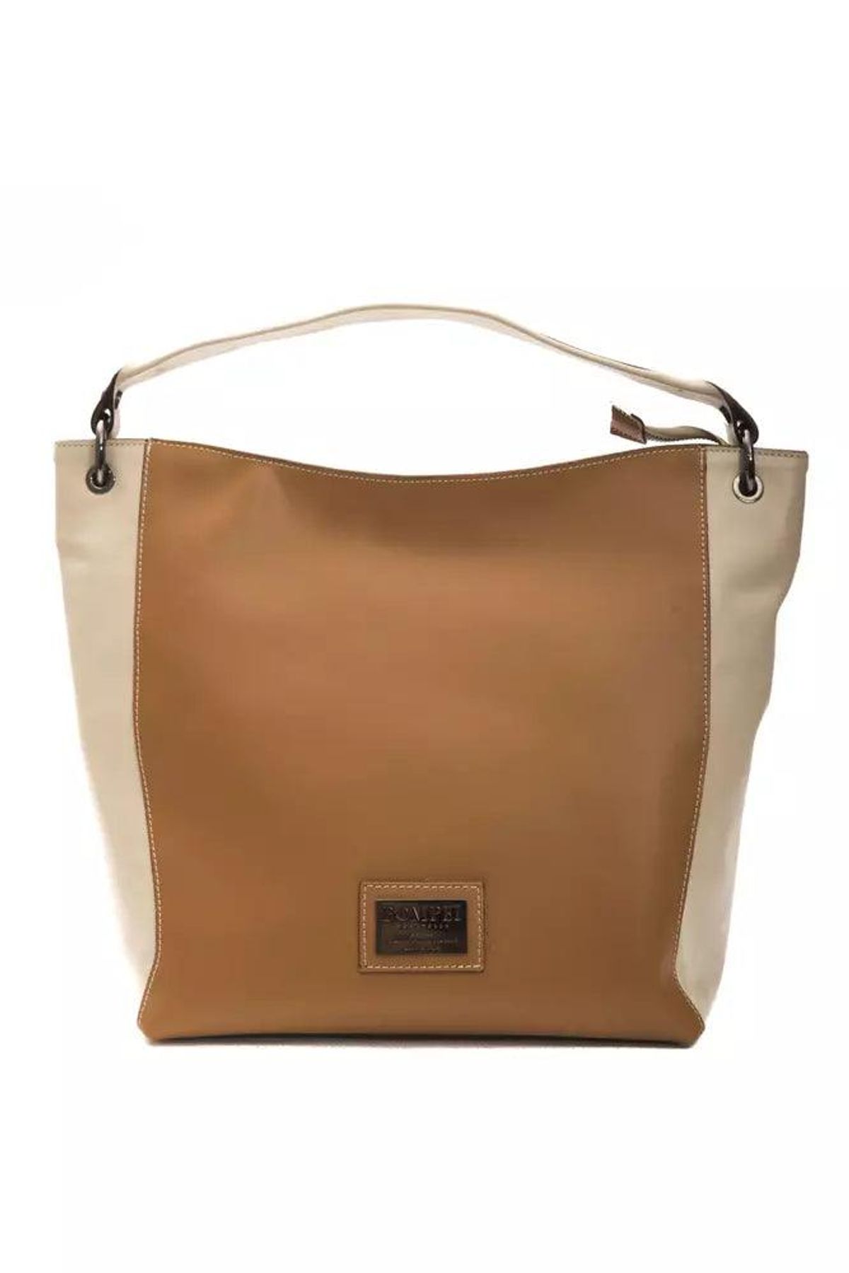 Pompei Donatella Brown Leather Dame Shoulder Bag