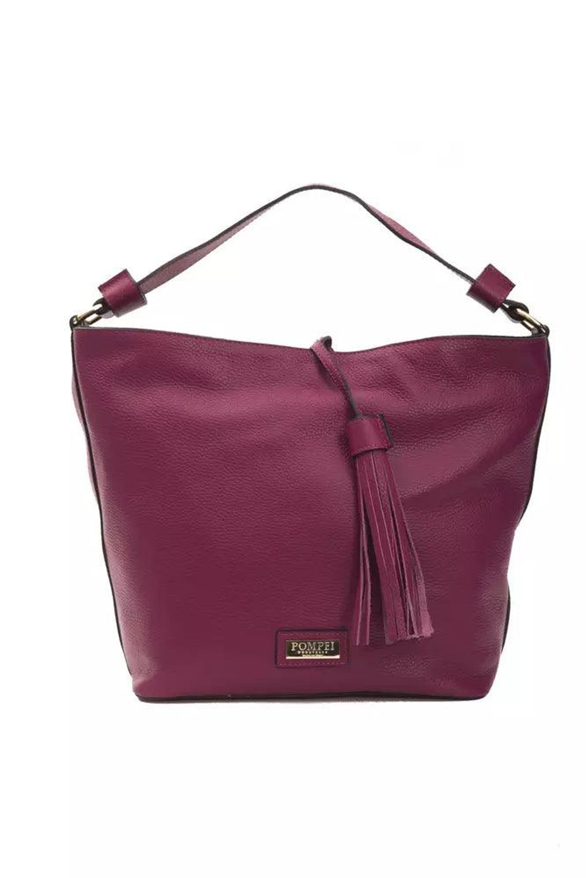 Pompei Donatella Burgundy Leather Dame Shoulder Bag