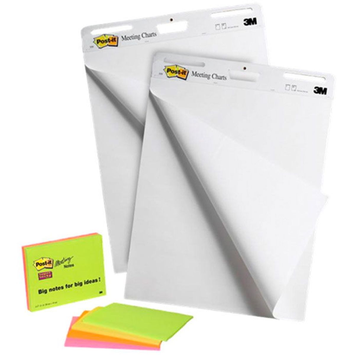 Post-it 2x30 flipoverpapirark og 4 notes