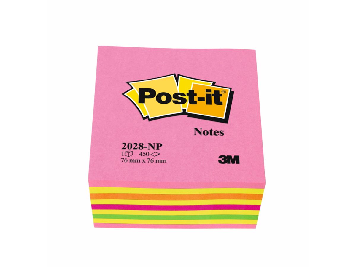 Post-it 76x76mm Neon Cube 450 Blade