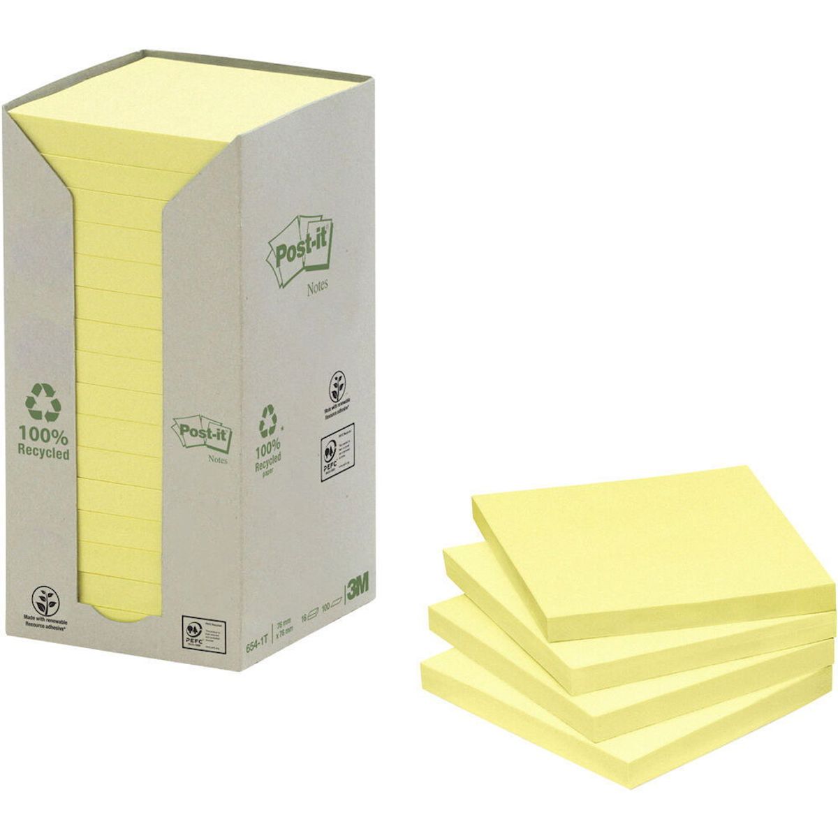 Post-it notes 76 cm gul 16 blk