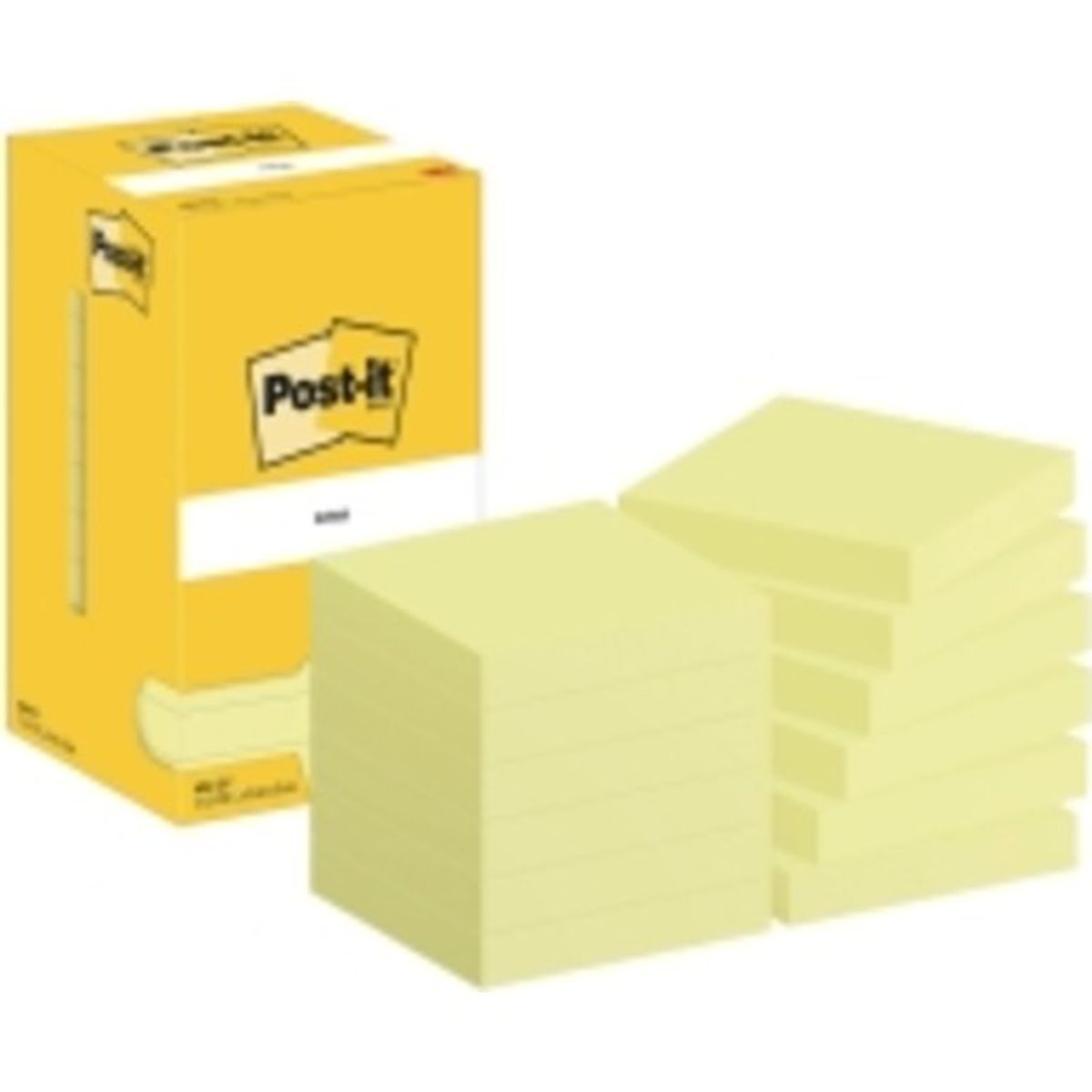 Post-it Notes, gul, 76 x 76 mm, 12 stk.