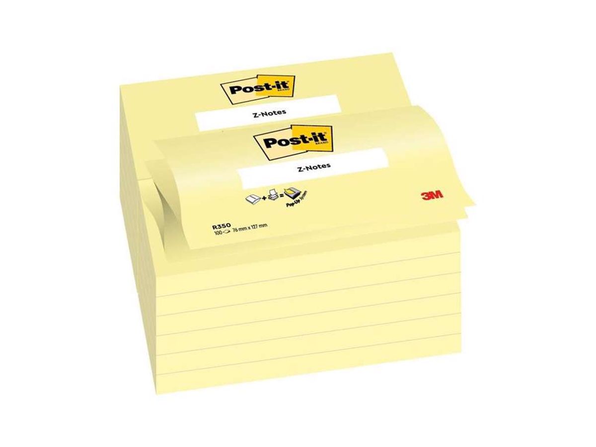 Post-it Z 76x127mm Canary gul 12 Blokke (R350)