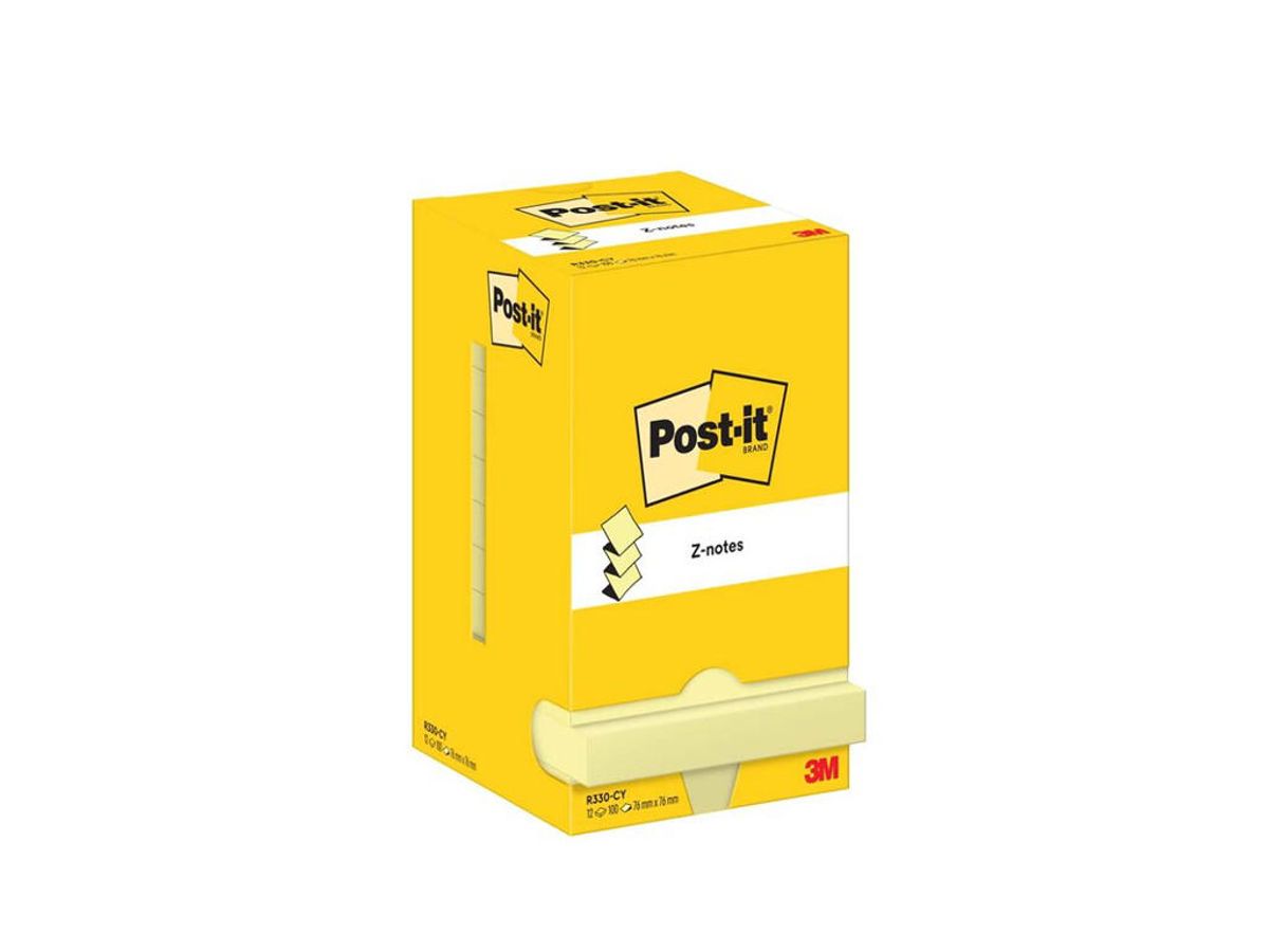 Post-it Z 76x76mm Canary gul 12 stk (R330)