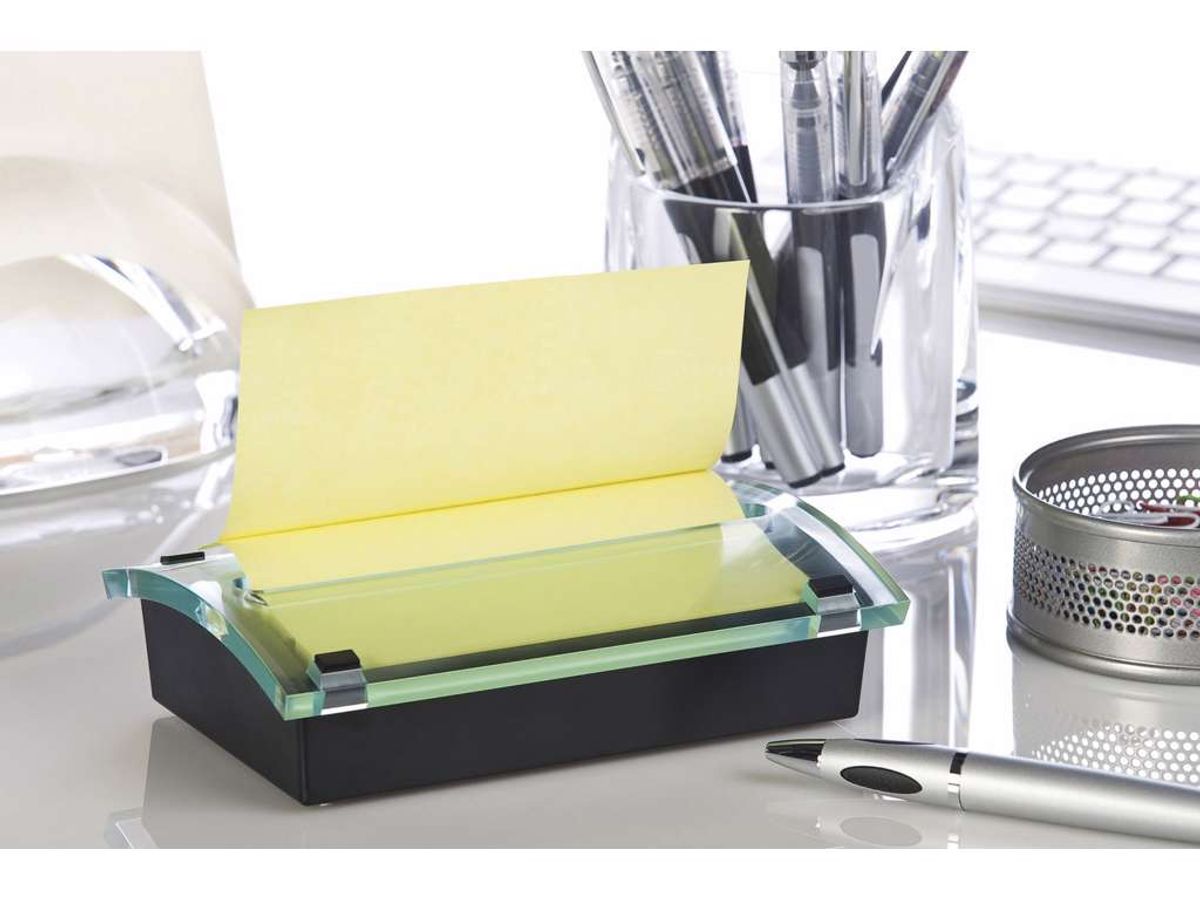 Post-it Z-notes Dispenser C2015 Sort/klar Incl. 1 Canary Yellow R350 Blok