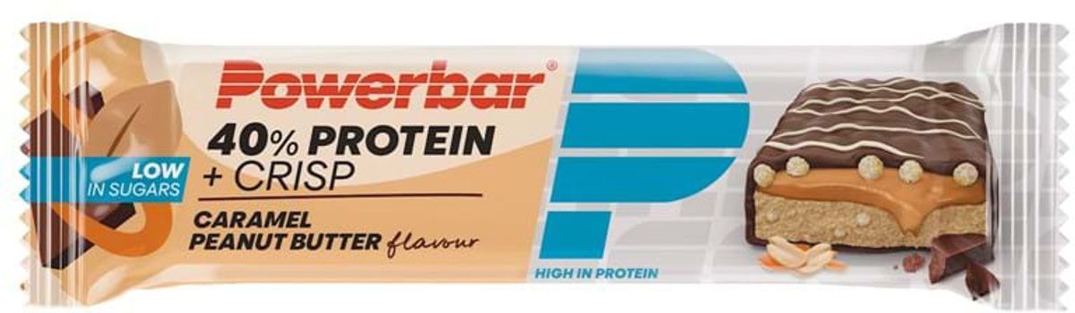 PowerBar 40% Protein+ Crisp Bar Caramel - Peanut Butter - 40g