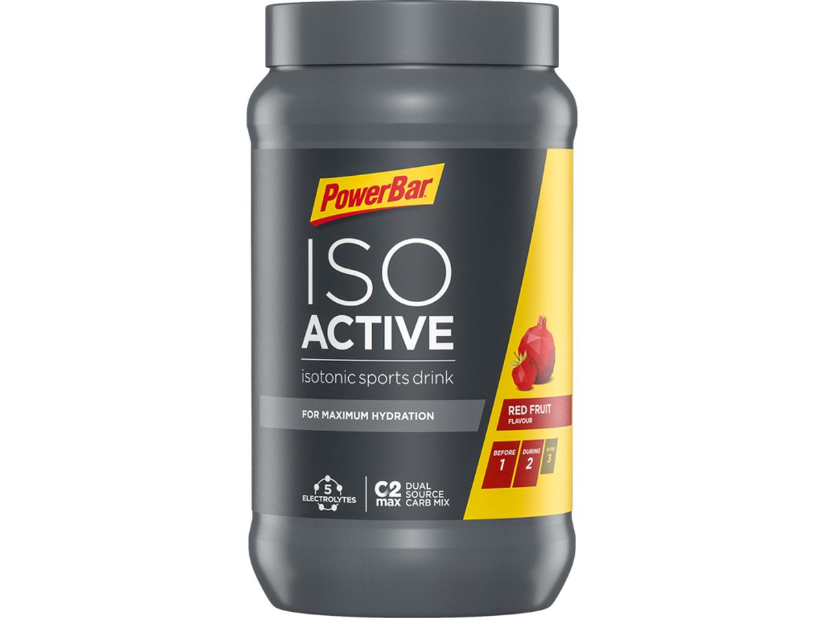 Powerbar IsoActive - Energidrik - Red fruit punch 600 gram