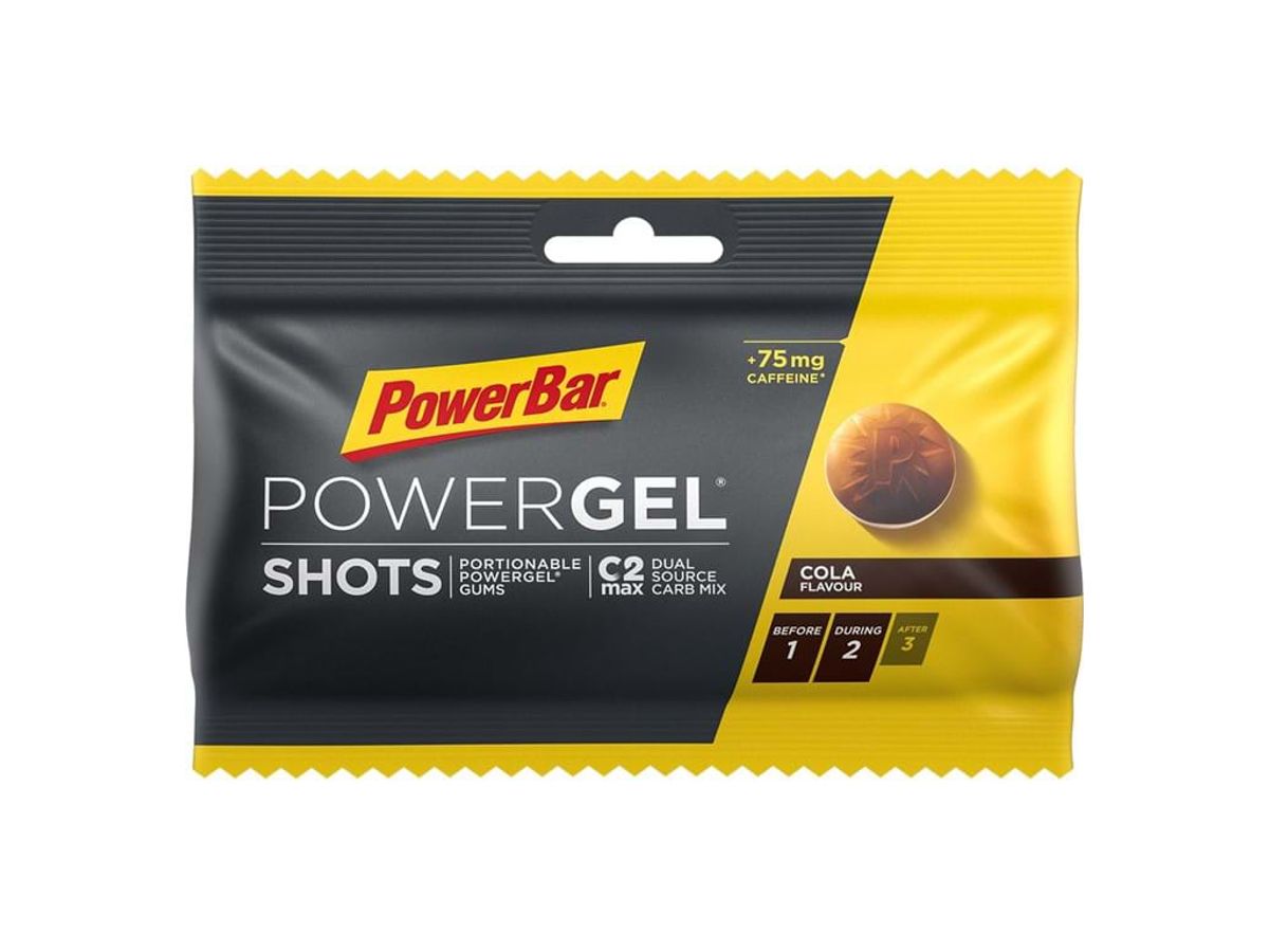 Powerbar - PowerGel shots med koffein - Vingummi - Cola