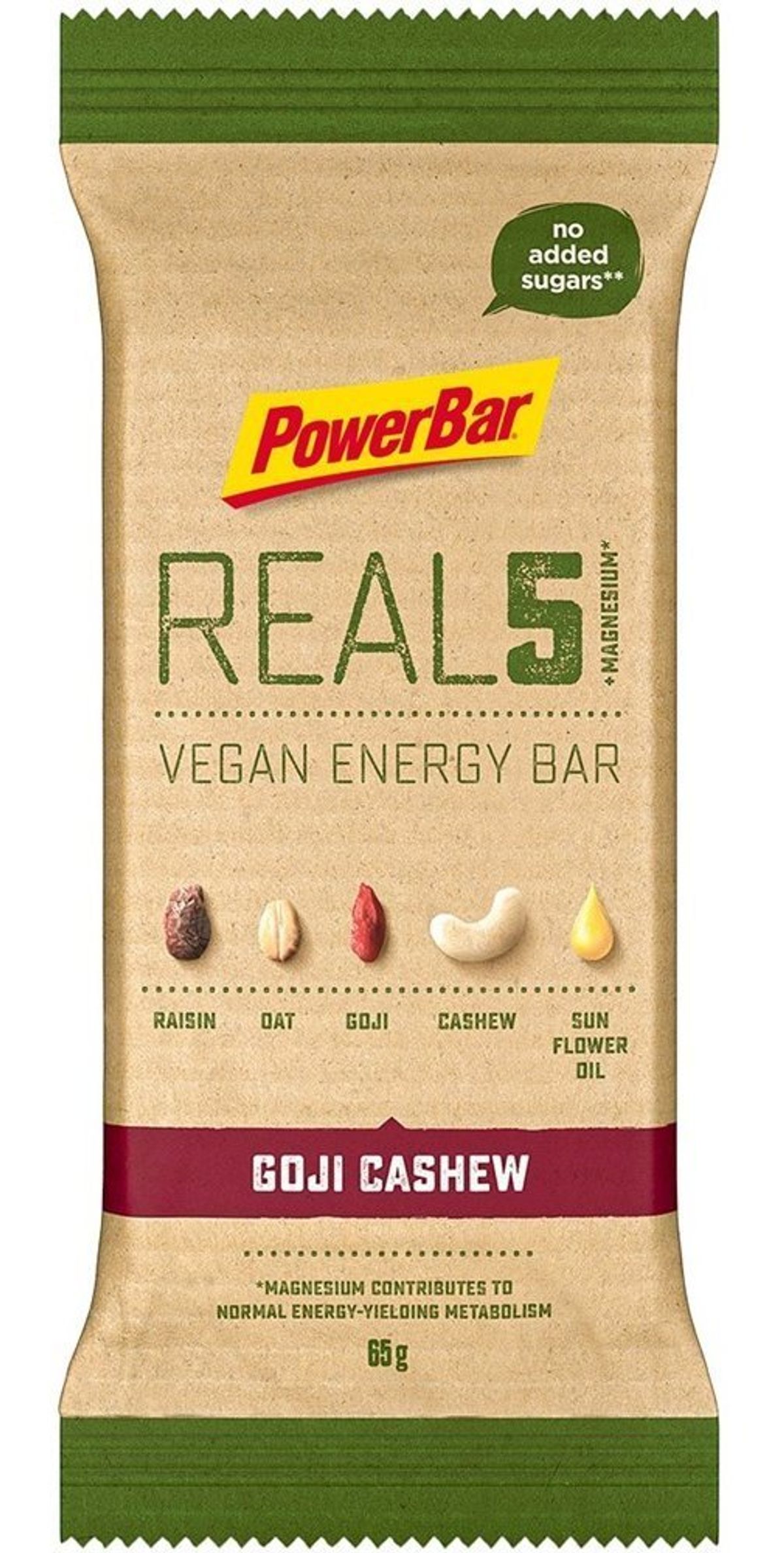 PowerBar REAL5 Veagan Energy Bar - Goji Cashew