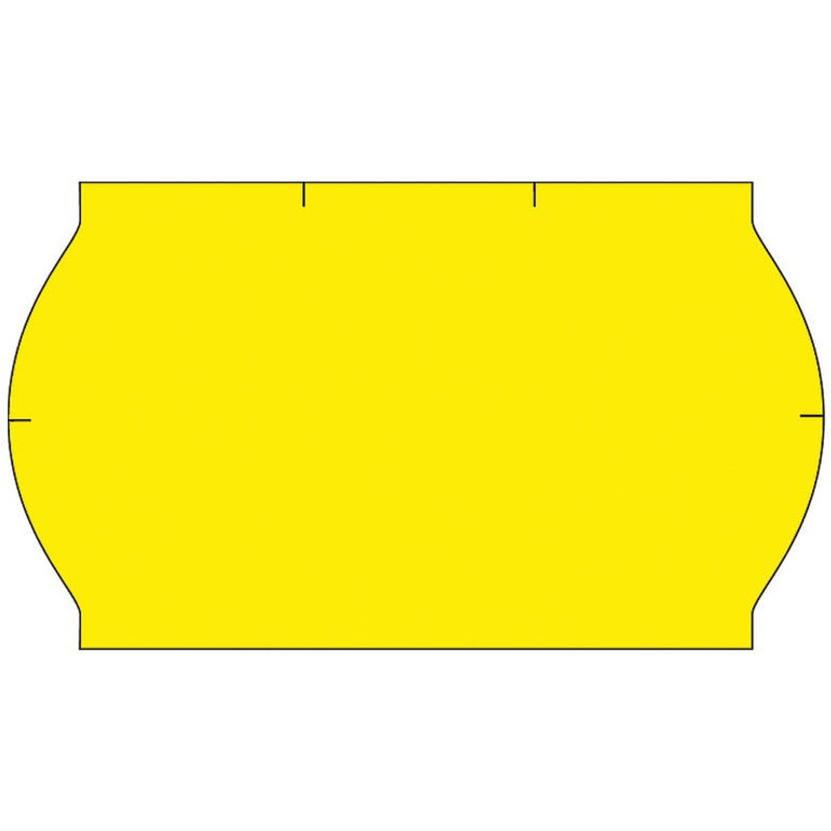 Prisetiketter permanent 26x16mm gul 1200stk