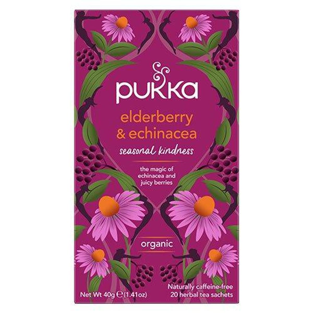 Pukka Elderberry & Echinacea te Øko. - 20 breve