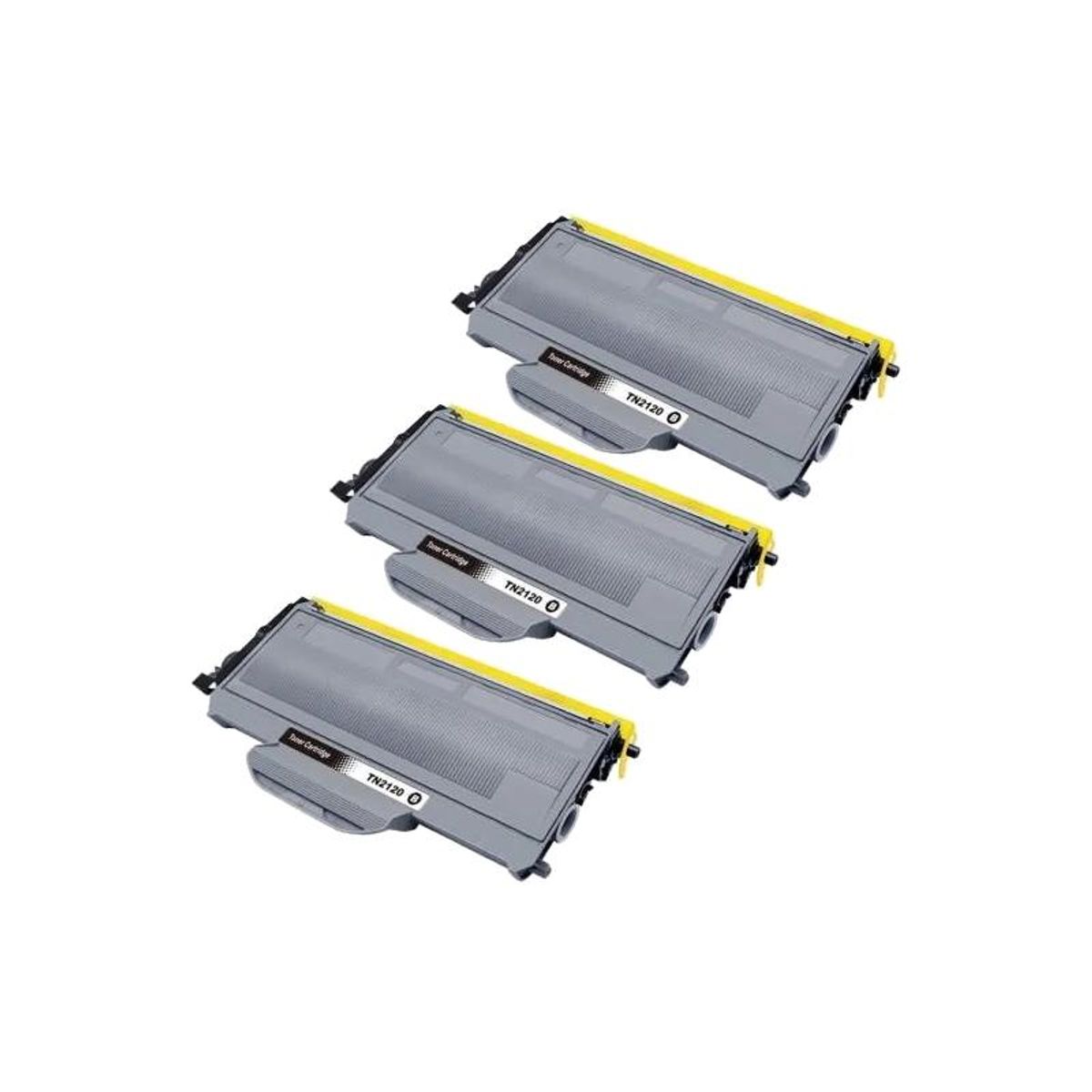 Rabat sæt! 3 stk TN2120 sort toner 3 x 2.600 sider - Kompatibel Brother - TN2120