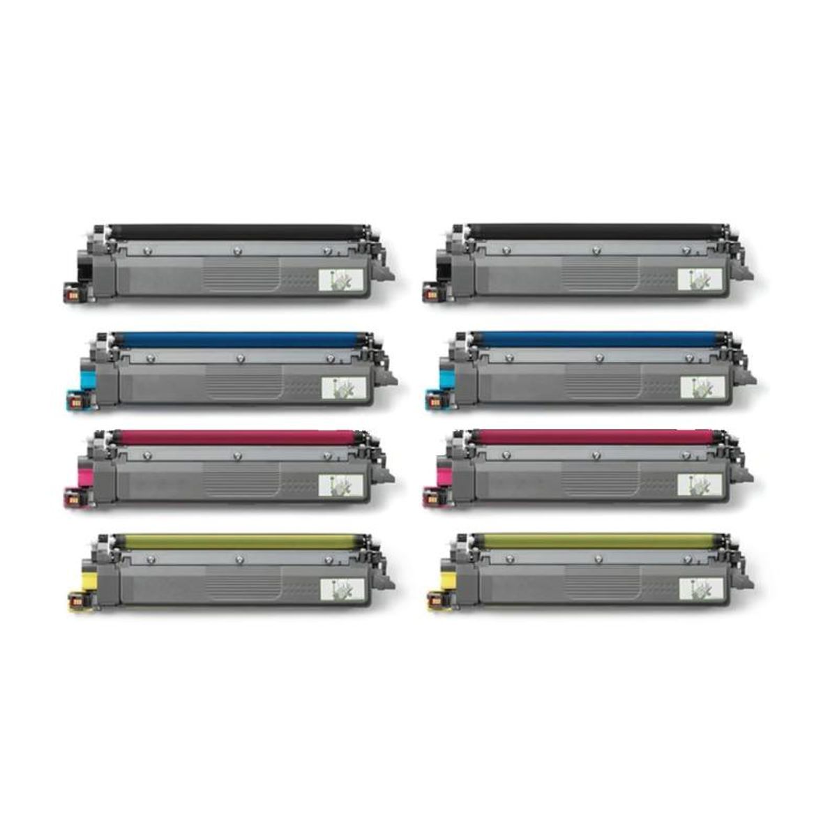 Rabat sæt! TN248 - 2 stk BK-C-M-Y toner 8.000 sider - Kompatibel Brother 8 farver