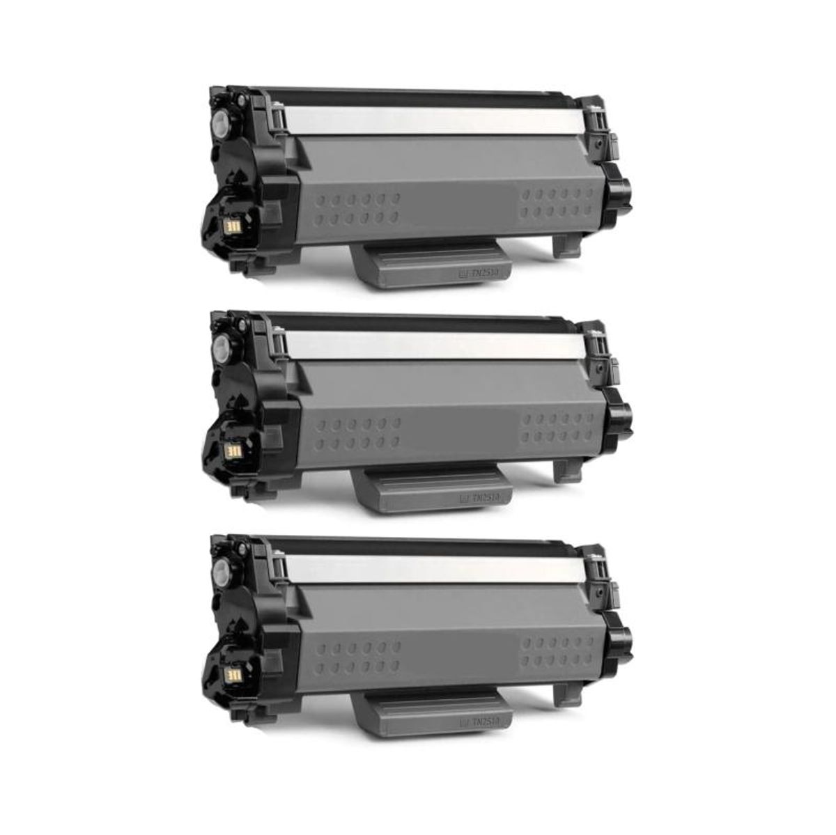 Rabat sæt! TN2510 - 3 stk sort toner 3.600 sider - Kompatibel Brother 1 farver