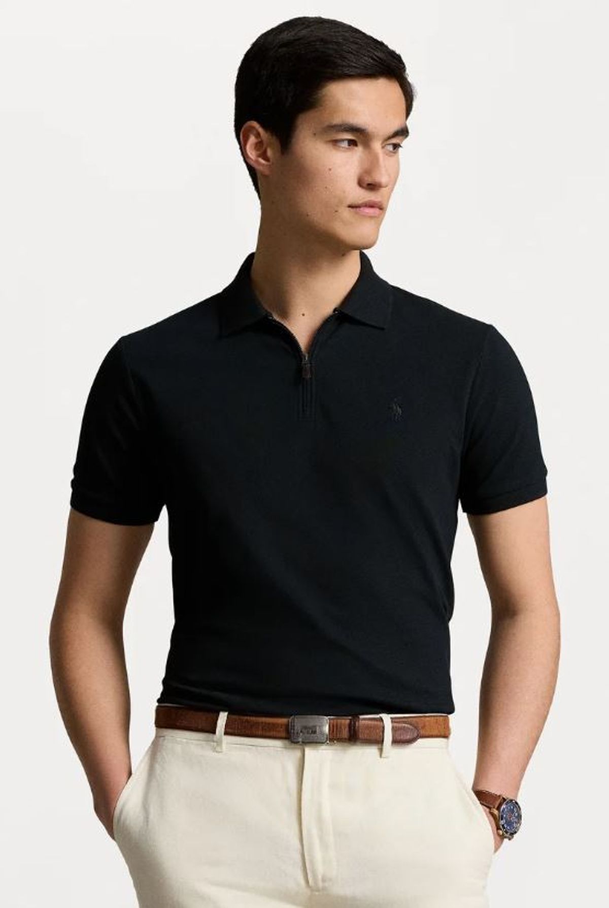 Ralph Lauren Polo - Slim Fit med Lynlås og Stretch - WeDoBetter.dk