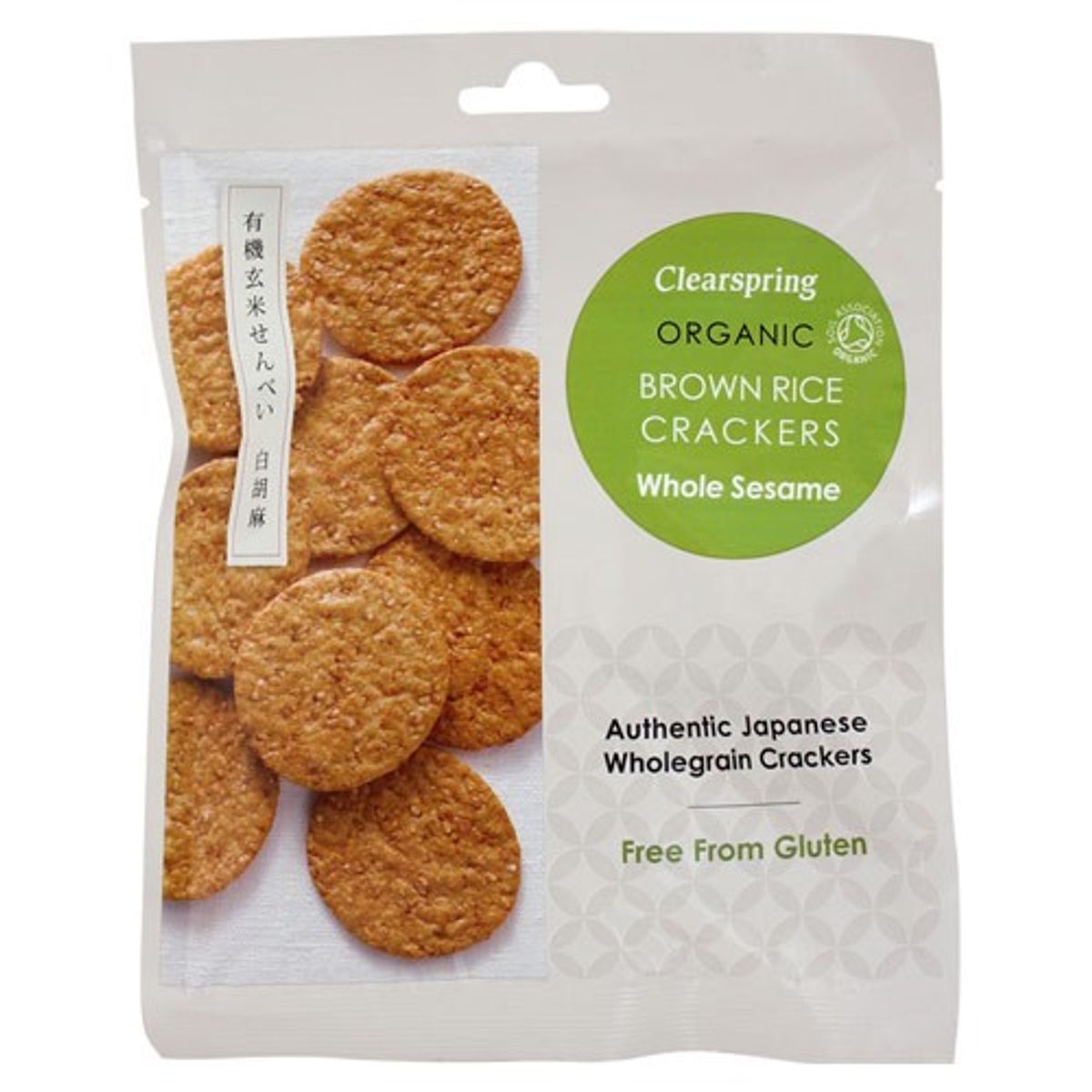 Rice Cracker sesame Økologisk - 40 gr - Clearspring