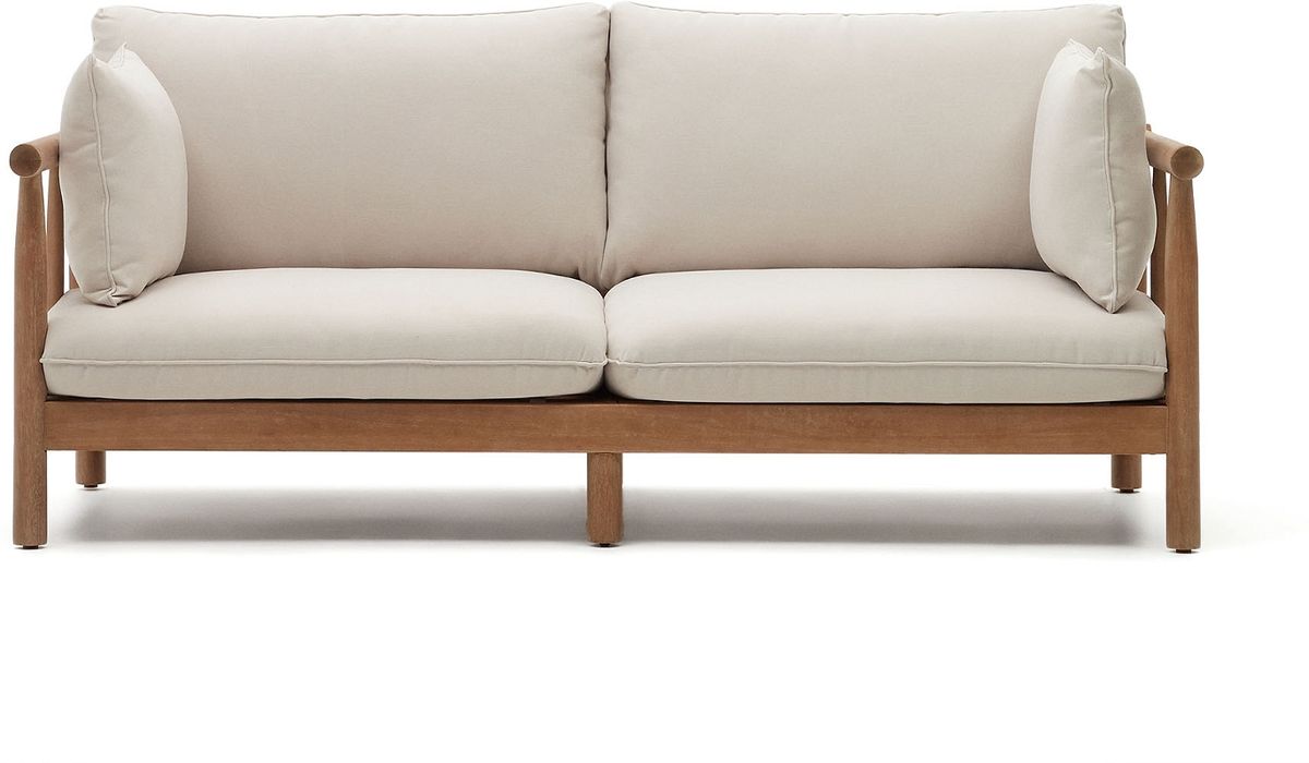 Sacova, Udendørs 2-personers sofa, H66x195x90 cm, eukalyptustræ