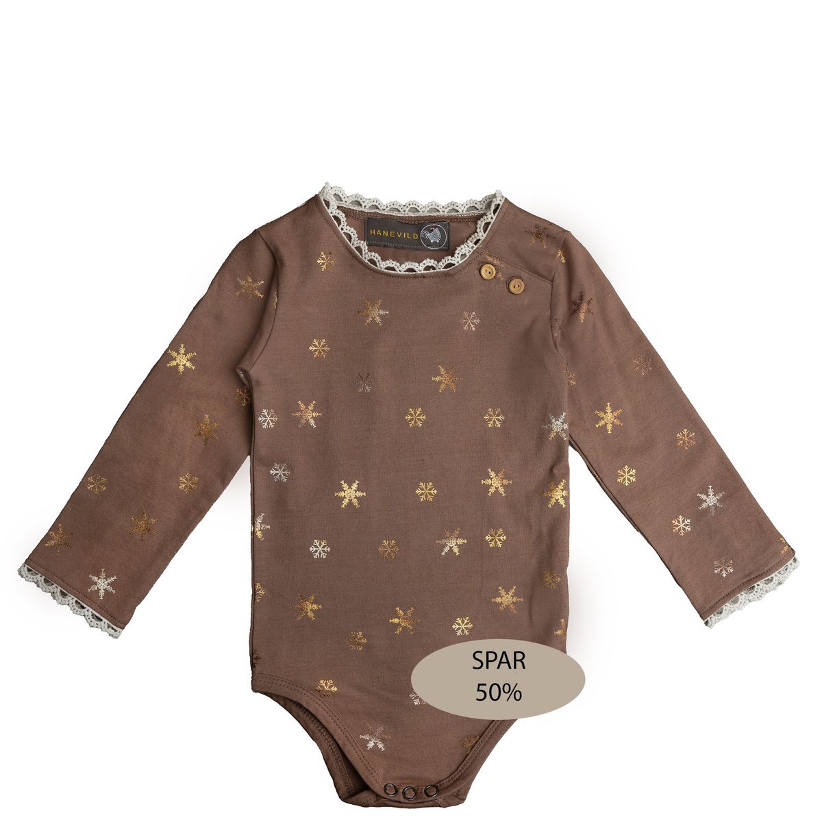 Sara body, sneprint i guld 50% - Caribou / 62