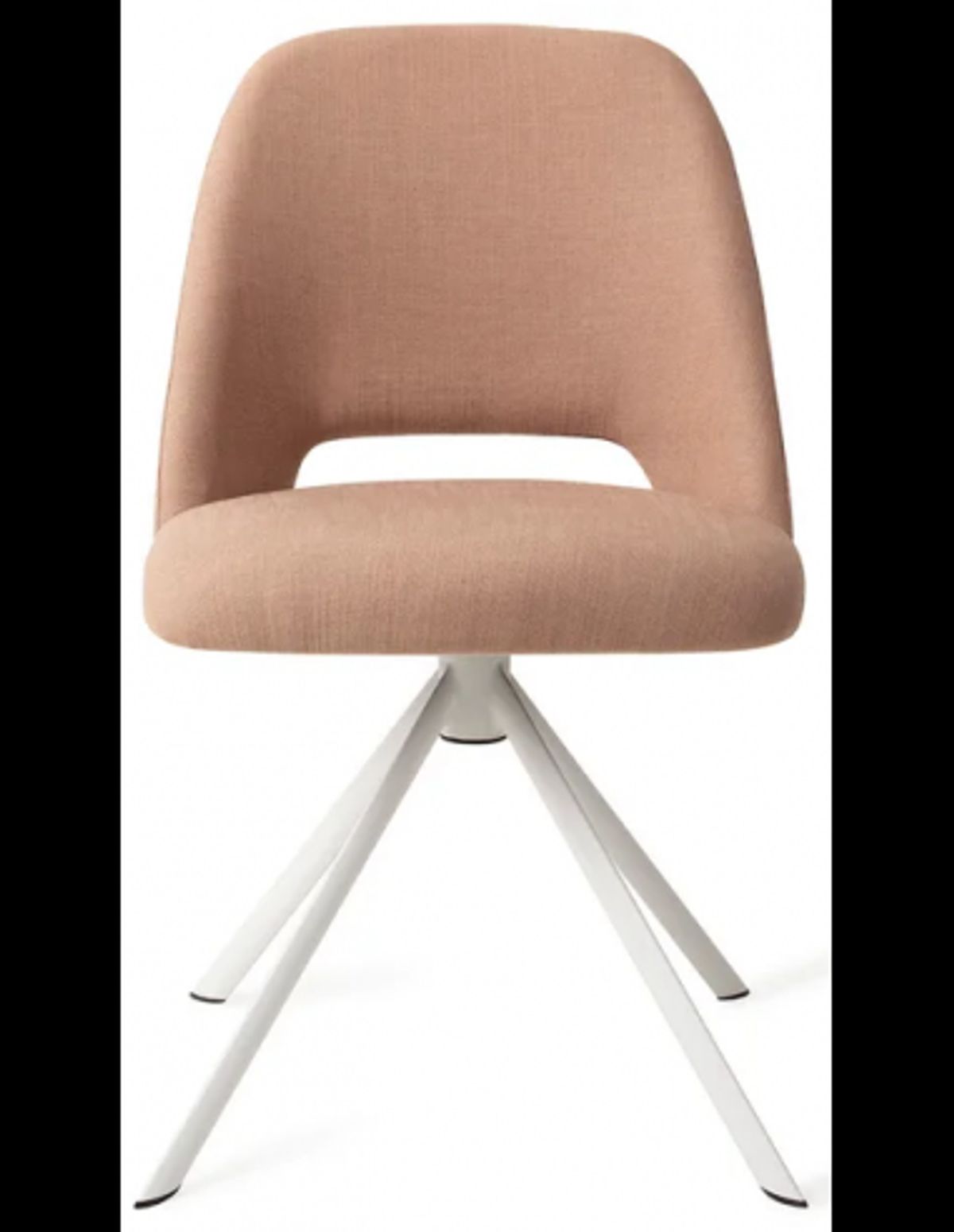 Sasue rotérbar spisebordsstol i tekstil H84,5 cm - Hvid/Beige