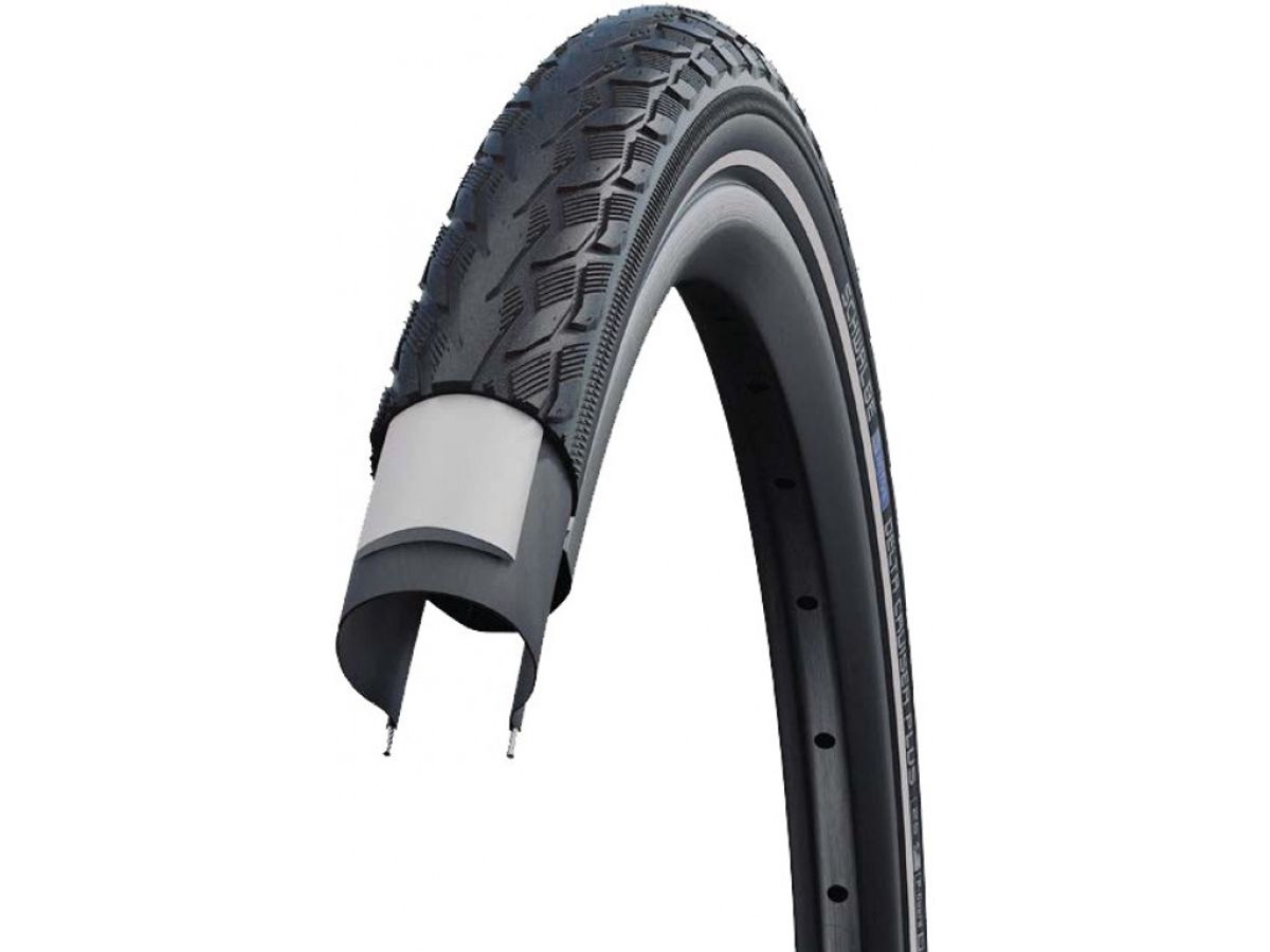 Schwalbe Delta Cruiser Plus - PunctureGuard - 28x2,0 (50-622) Sort refleks - E-25 - Sort