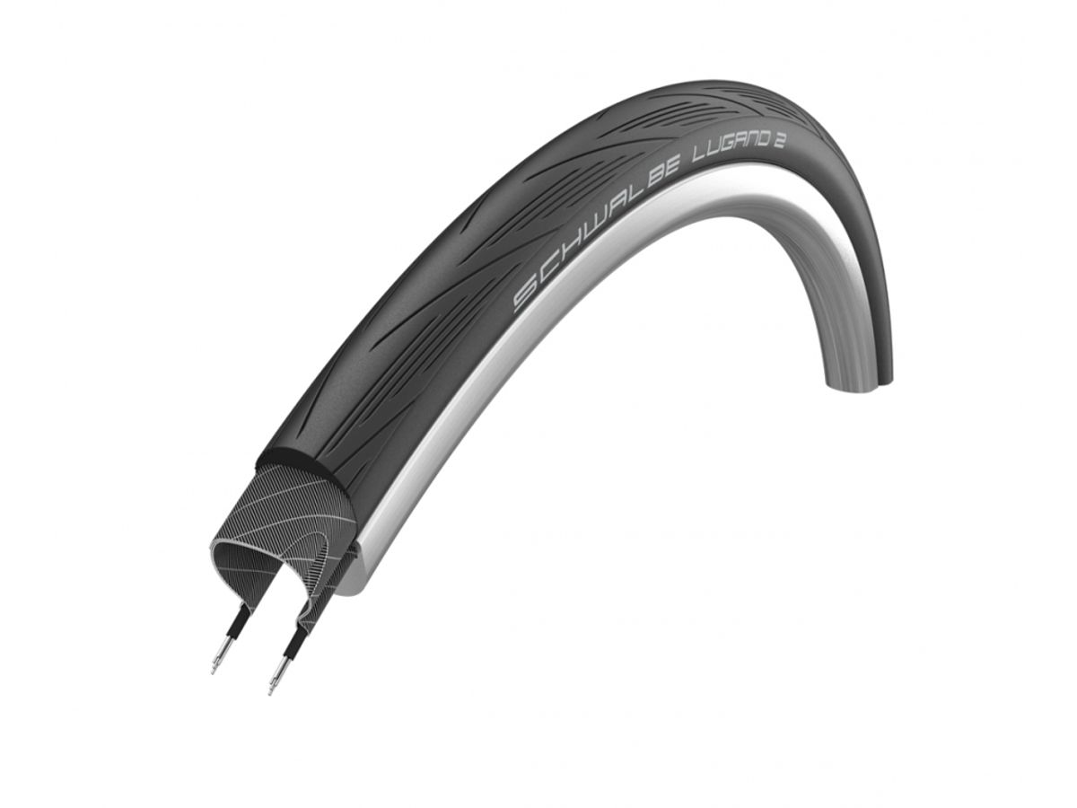 Schwalbe Lugano II - Endurance Tråddæk - 700x25c (25-622) Sort