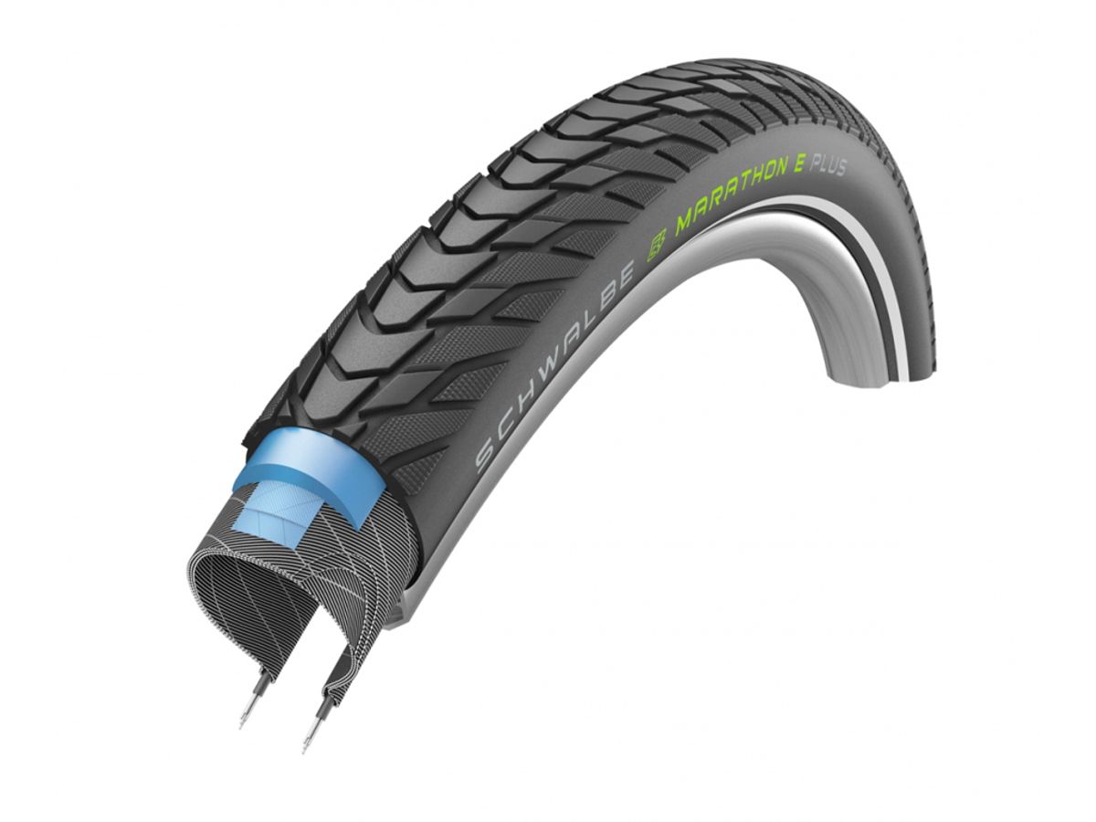 Schwalbe Marathon E-Plus - Tråddæk - 28x1,50 (40-622) E-50 - Sort