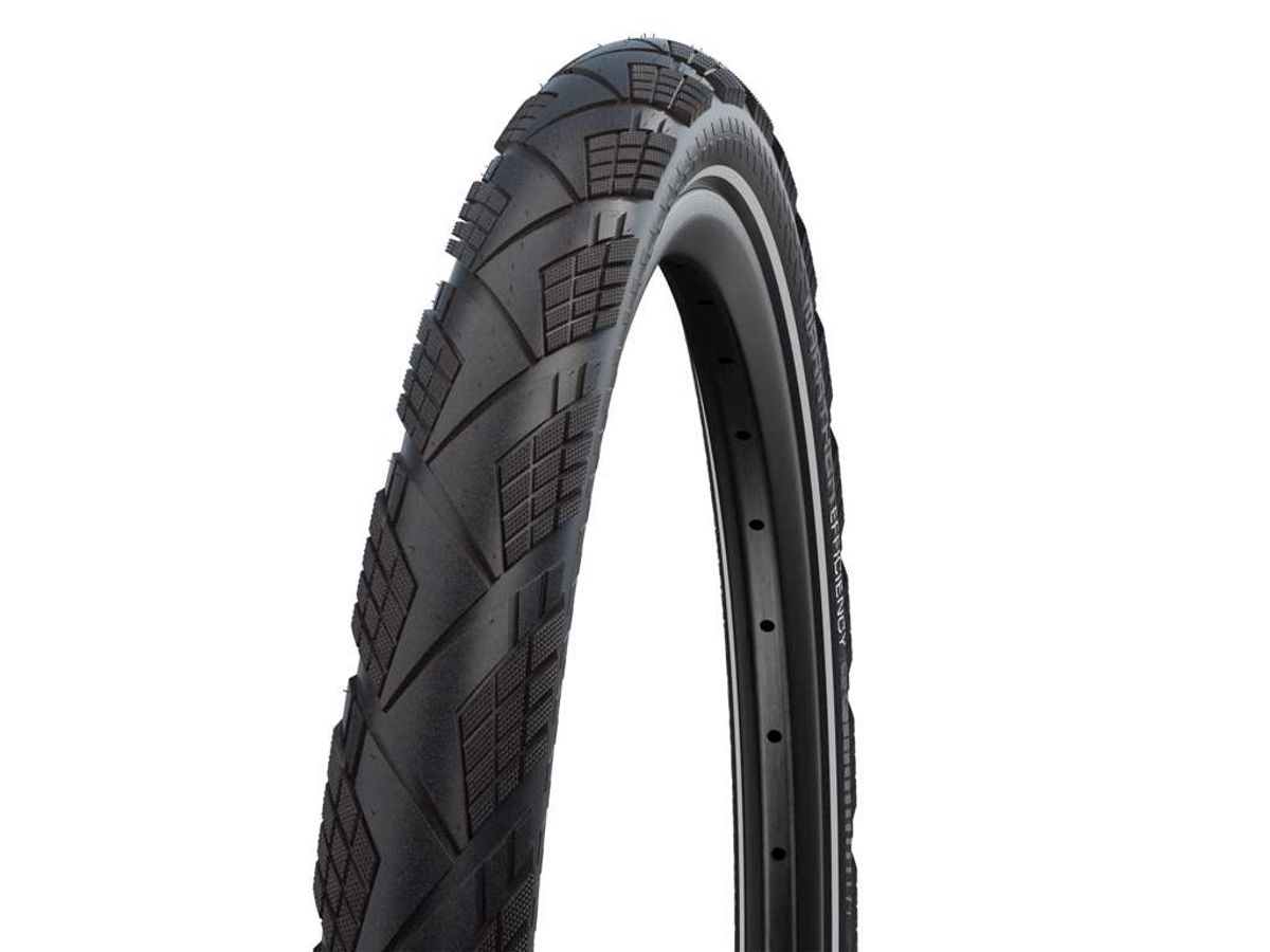 Schwalbe Marathon Efficiency Evo - Addix V-Guard - Foldedæk - 27,5x2,35 (60-584) - Sort refleks