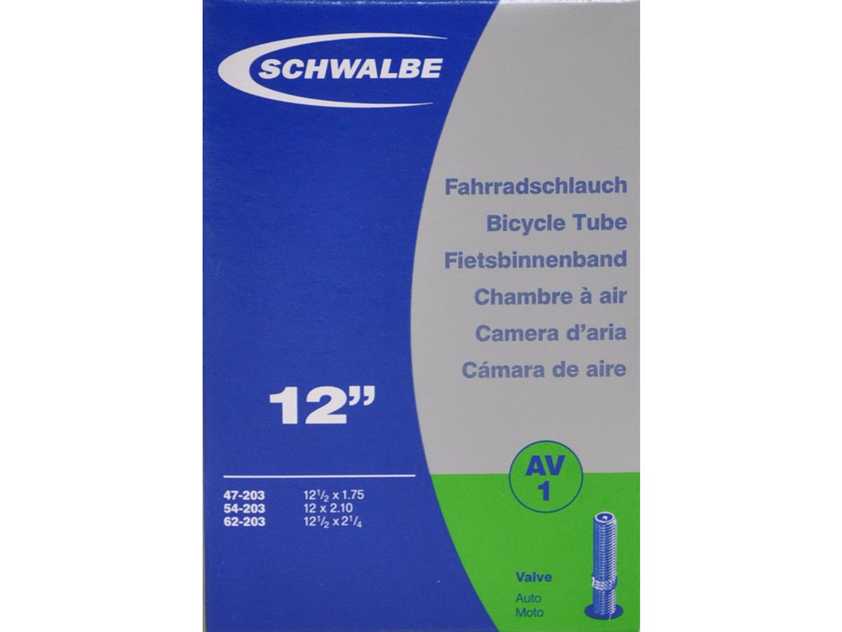 Schwalbe slange 12 1/2 x 2.1/4 med Auto ventil AV1