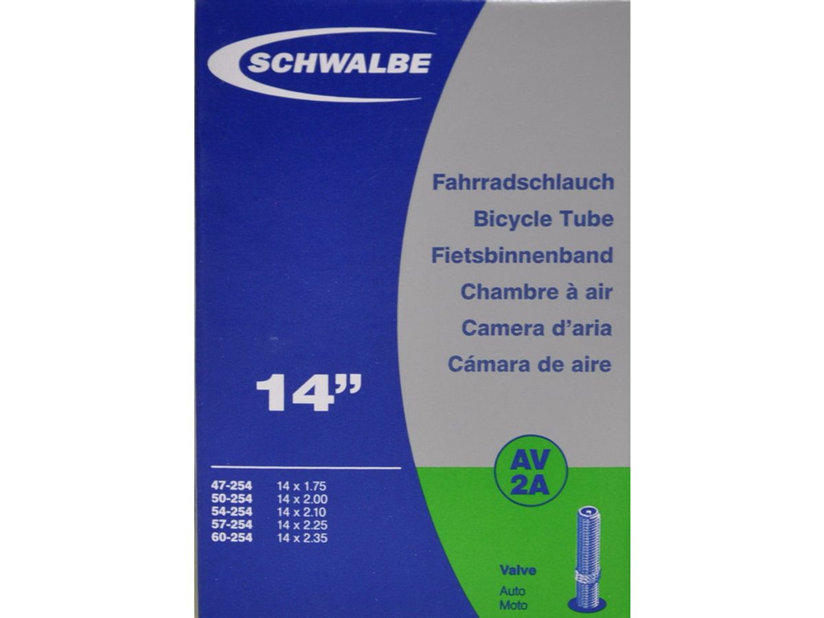 Schwalbe slange 14 x 1,75-2,50 med Auto ventil AV2A