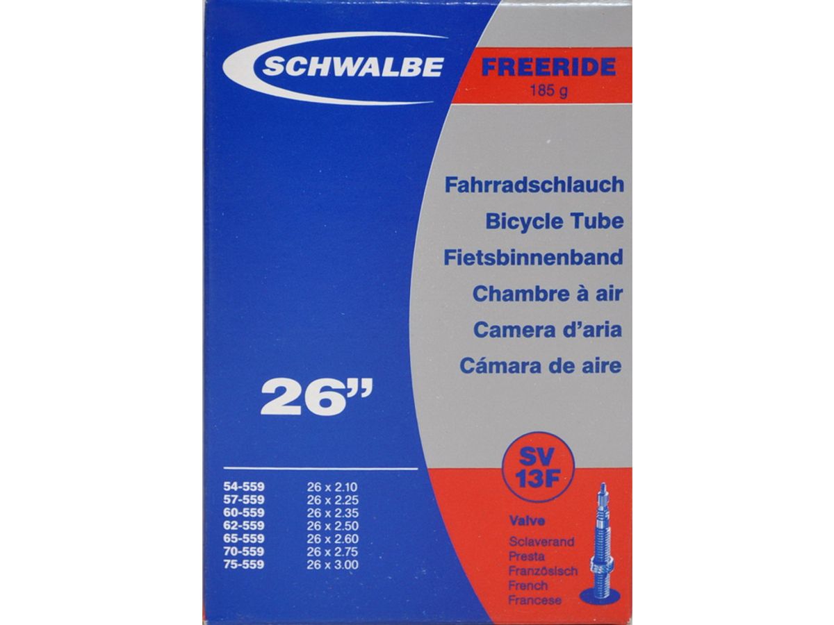 Schwalbe slange 26 x 2,10-3,00 med Racer ventil SV13F