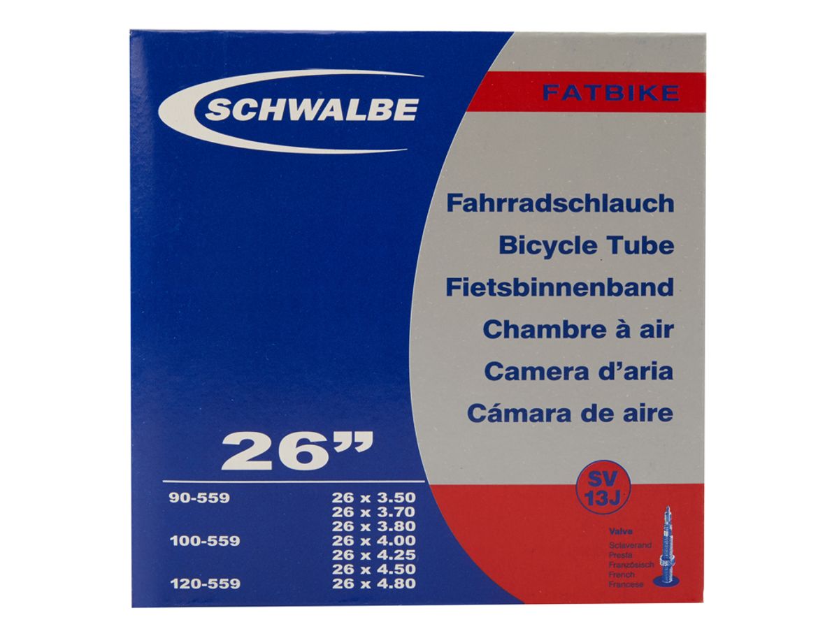 Schwalbe slange 26x3,50/4,80 med Racer ventil SV13J