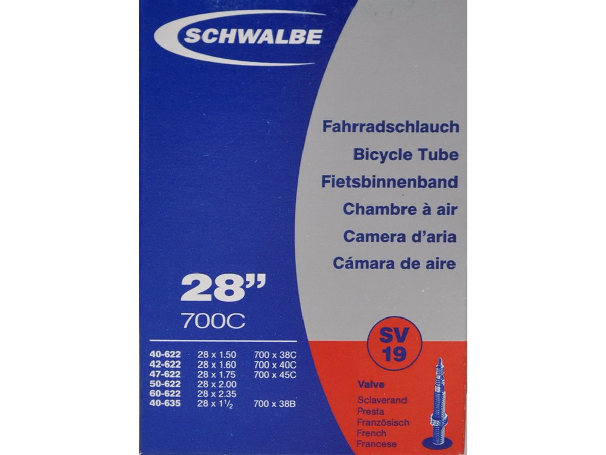 Schwalbe slange 700x38-62c & 27/29"er med Racer ventil SV19