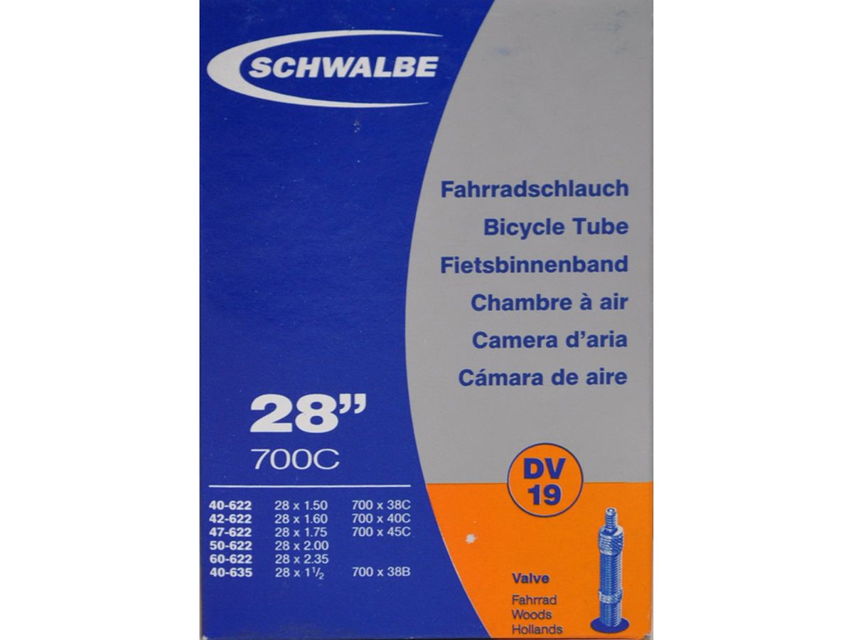 Schwalbe slange 700x38-62c & 27/29"med almindelig ventil DV19