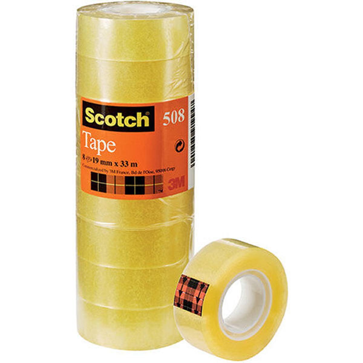 Scotch clear tape 508 19mmx33m 8 stk.