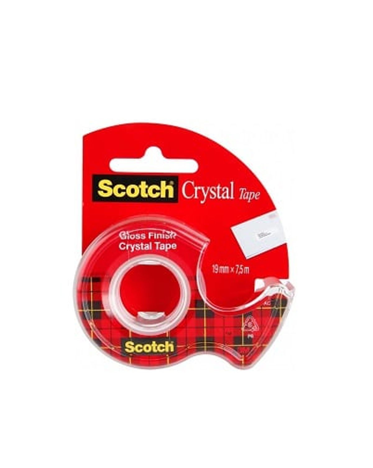 Scotch tapedispenser med krystalklar tape 19mm x 7,5m