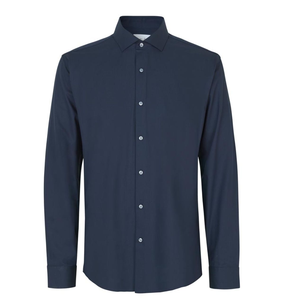 Seven Seas Hybrid Skjorte Modern Fit S50 Navy_37/38-s